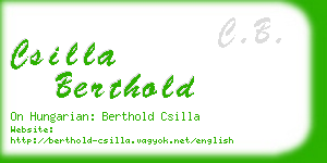 csilla berthold business card